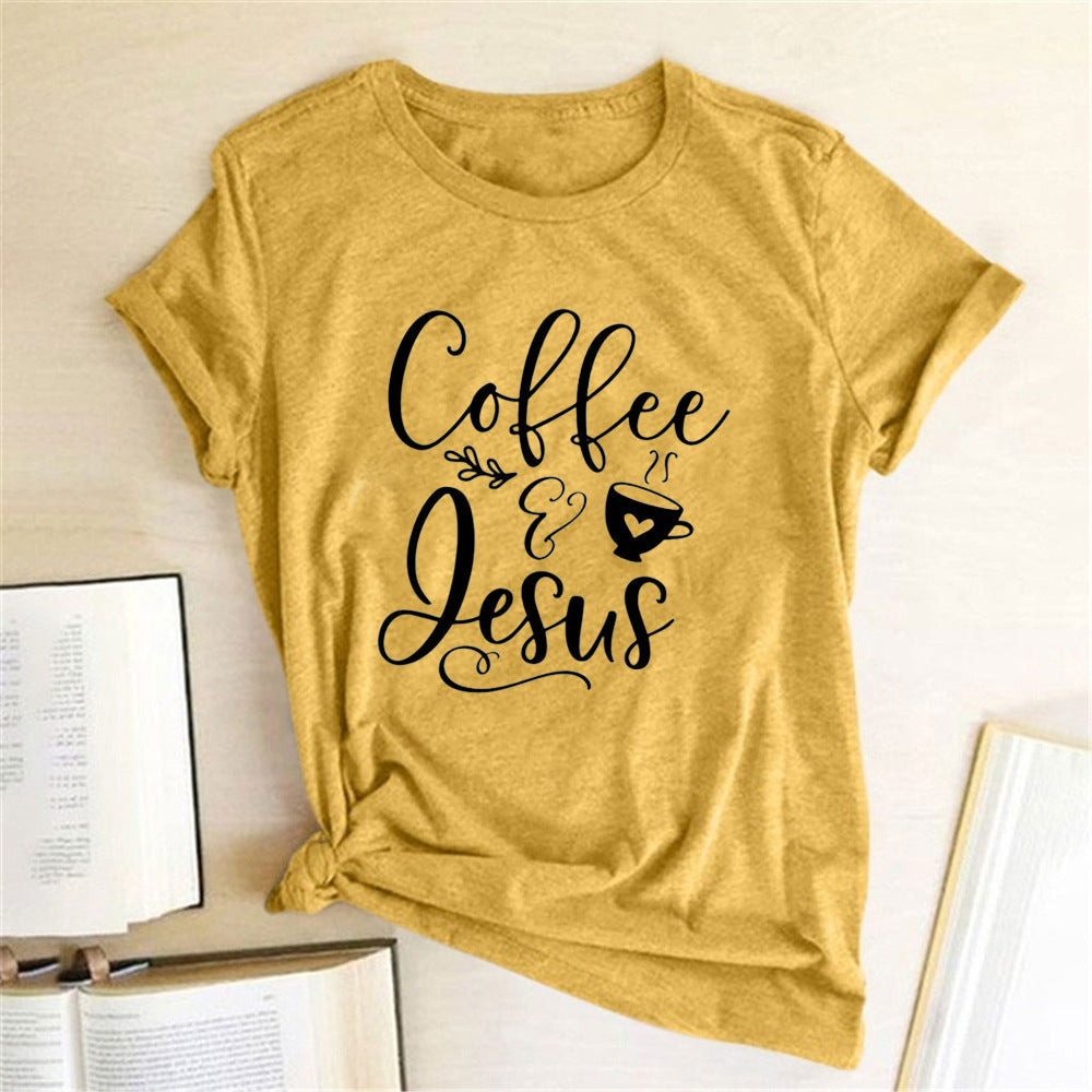 Koffie en Jezus Amen T-shirt
