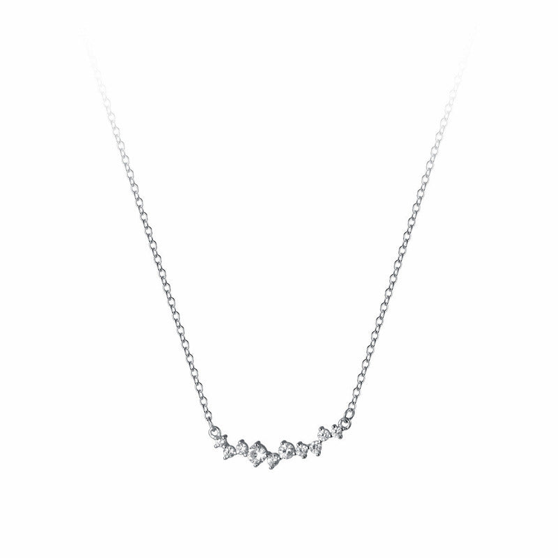 S925 Sterling Silver 14K Gold Plated Smile Necklace For Women