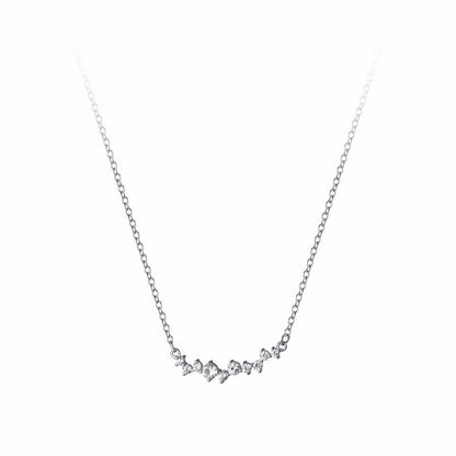 S925 Sterling Silver 14K Gold Plated Smile Necklace For Women